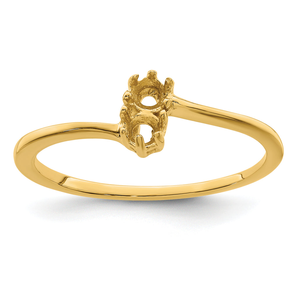 14k Genuine 2 Stone Mother's Ring - 7 / Genuine