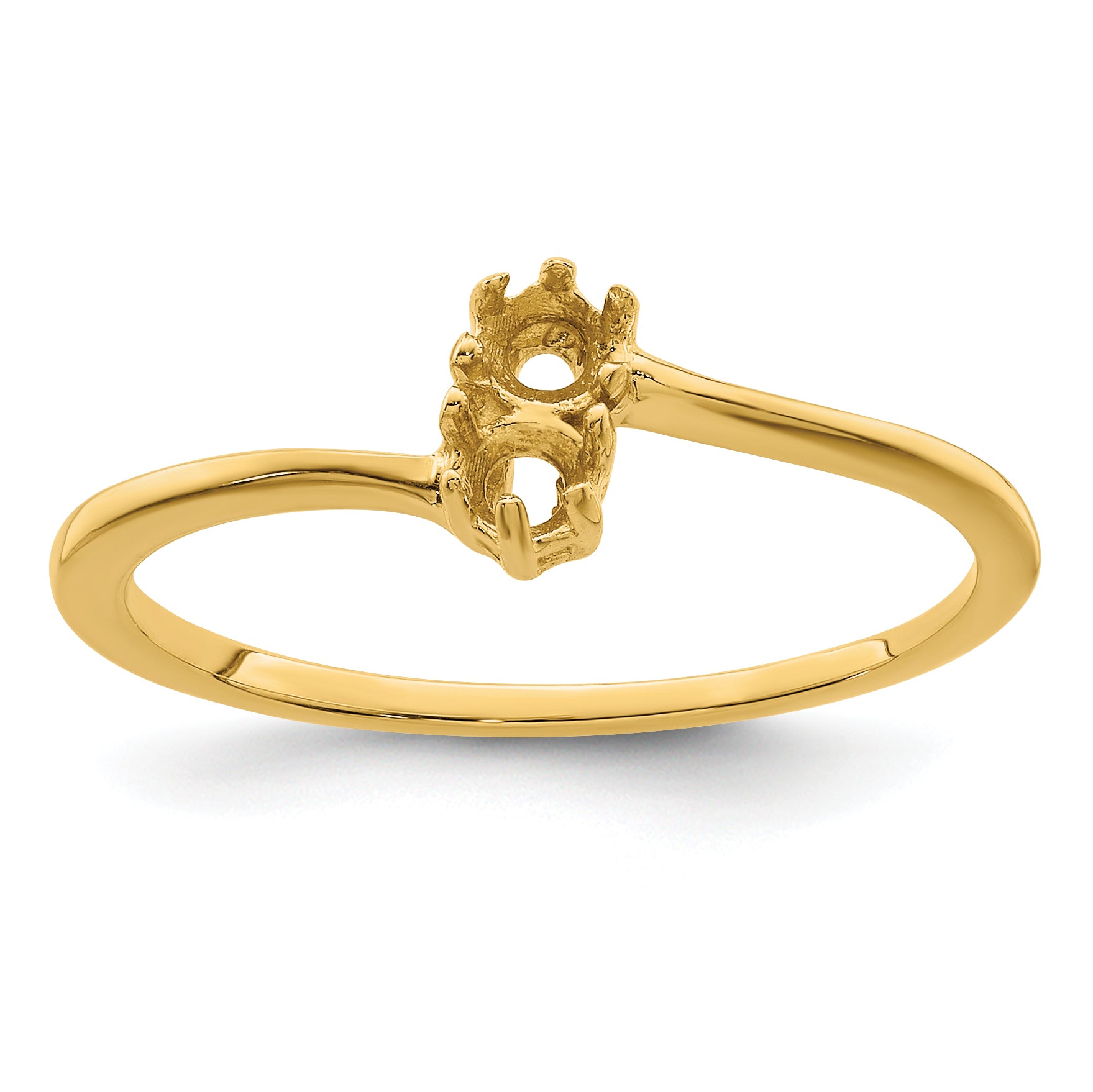 14k Genuine 2 Stone Mother's Ring - 7 / Genuine