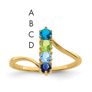 14k 3mm Synthetic Family Jewelry Ring Main image
