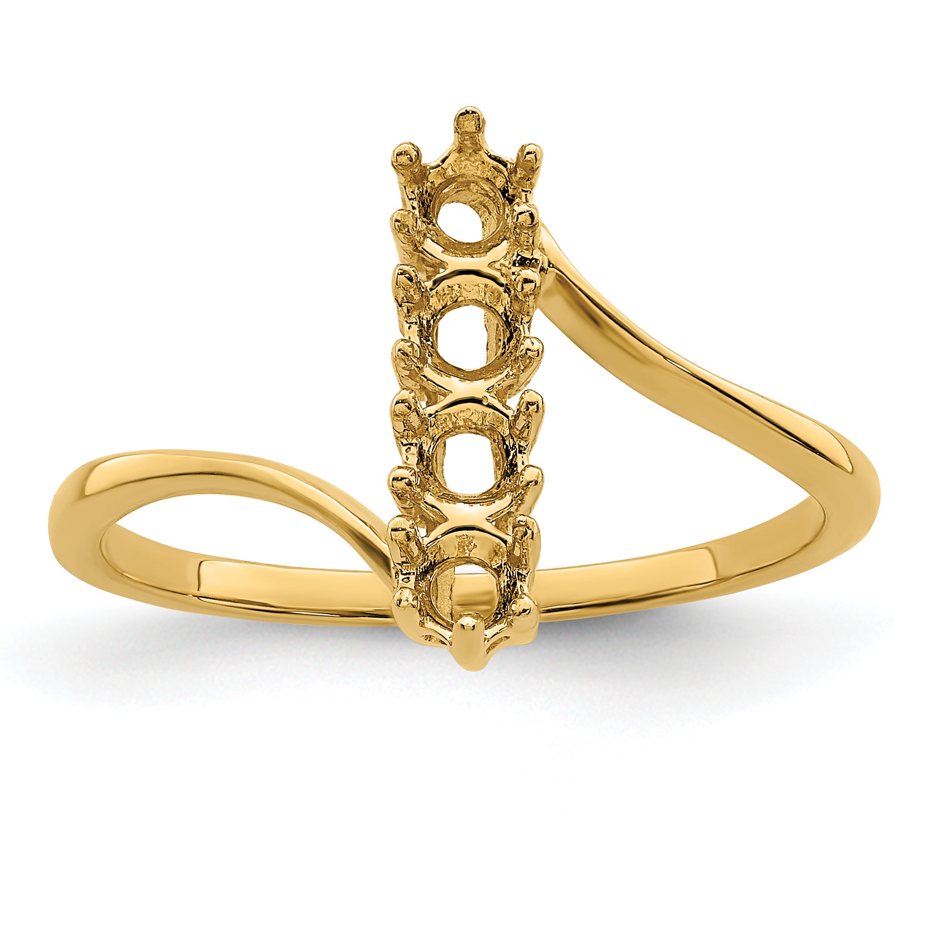 14k Genuine 4 Stone Mother's Ring - 7 / Genuine