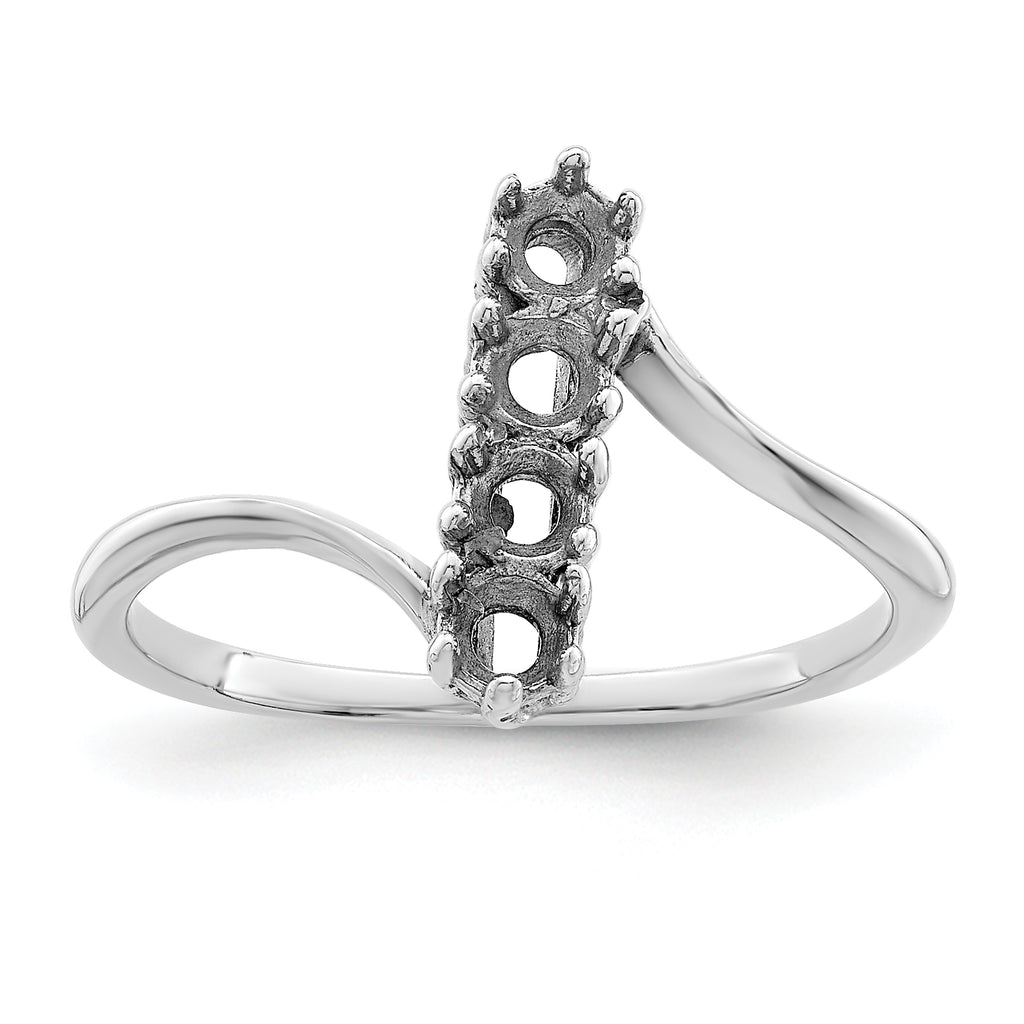 14k White Gold Family Jewelry Ring - 7 / Genuine