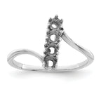 14k White Gold Family Jewelry Ring - 7 / Genuine