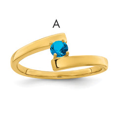 14k 2.5mm Synthetic Family Jewelry Ring