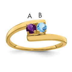 14k Synthetic Family Jewelry Ring