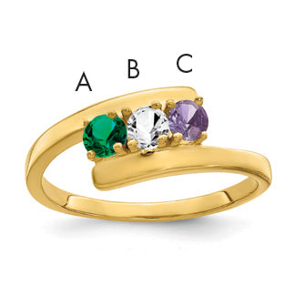 14k Synthetic Family Jewelry Ring Main image