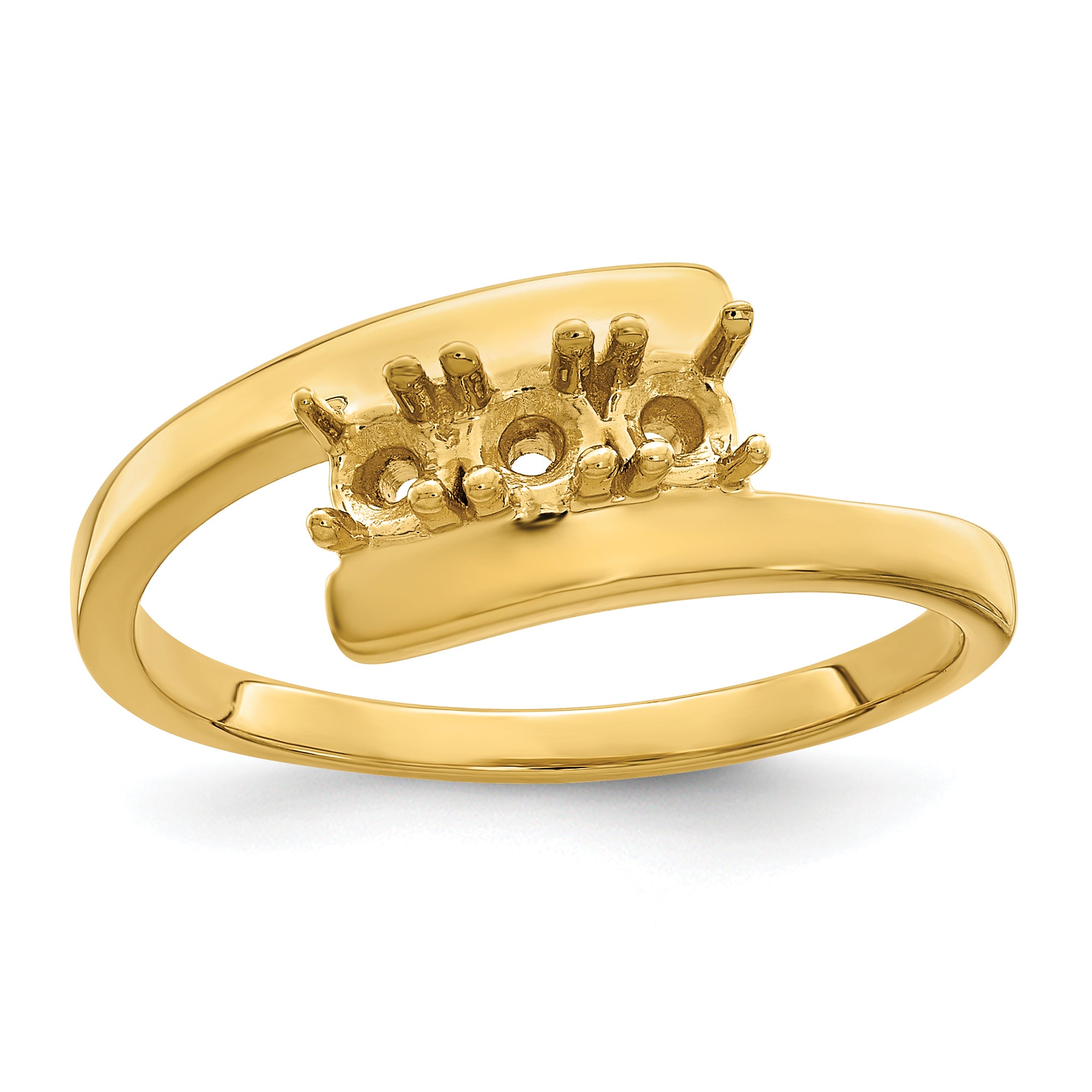 14k Genuine 3 Stone Mother's Ring - 7 / Genuine