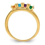 14k Genuine 4 Stone Mother's Ring - 7 / Genuine