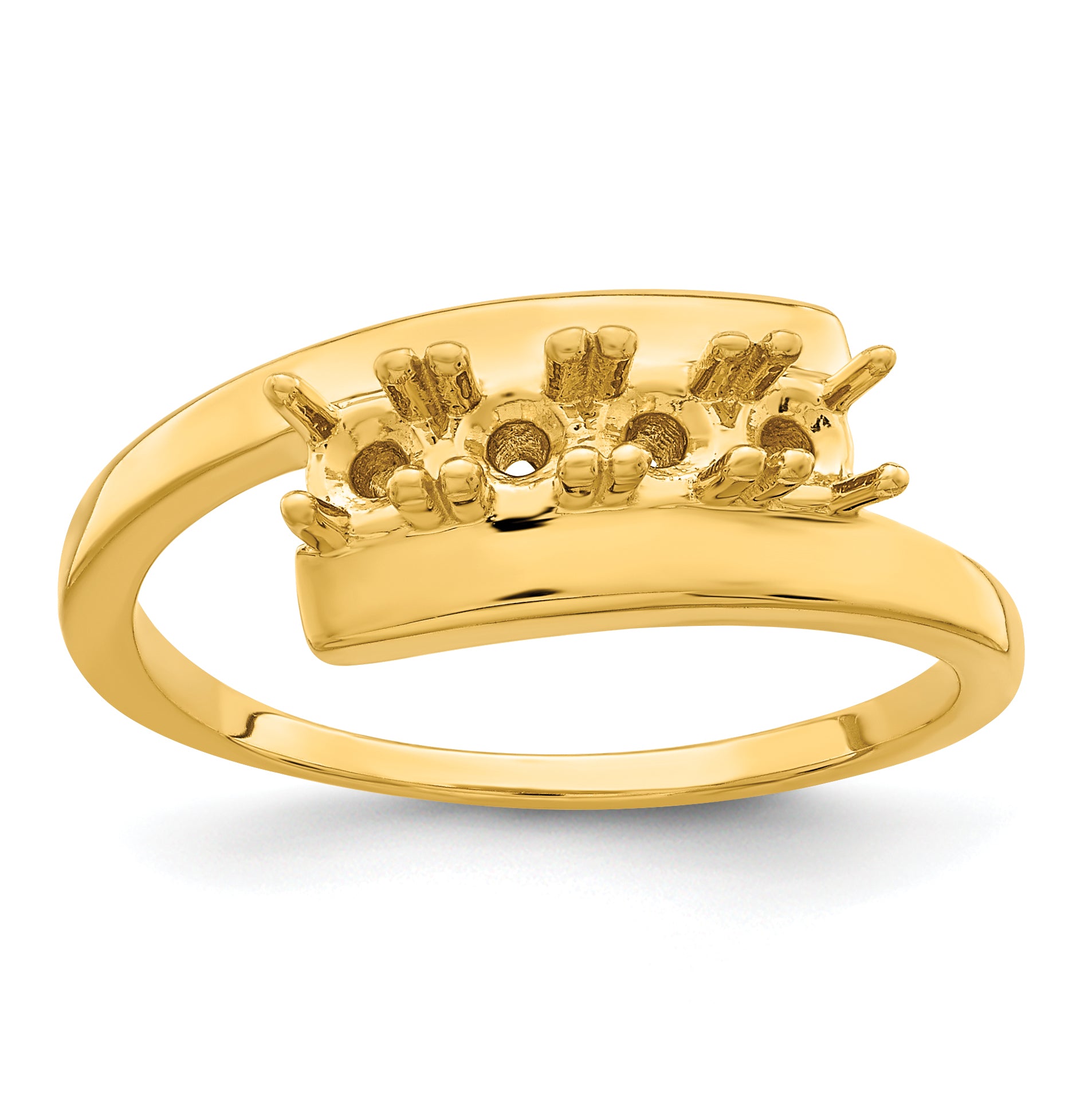 14k Genuine 4 Stone Mother's Ring - 7 / Genuine