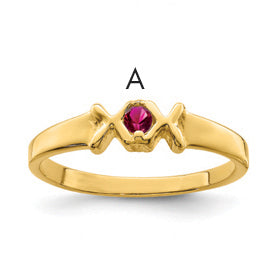 14k 2.5mm Synthetic Family Jewelry Ring