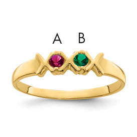 14k Synthetic Family Jewelry Ring Main image