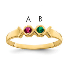 14k Synthetic Family Jewelry Ring