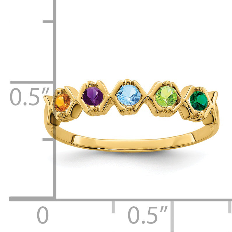 14k Family Jewelry Ring - 7 / Genuine