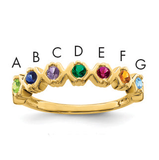 14k 2.5mm Synthetic Family Jewelry Ring Main image