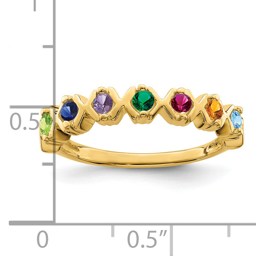 14k Family Jewelry Ring - 7 / Genuine
