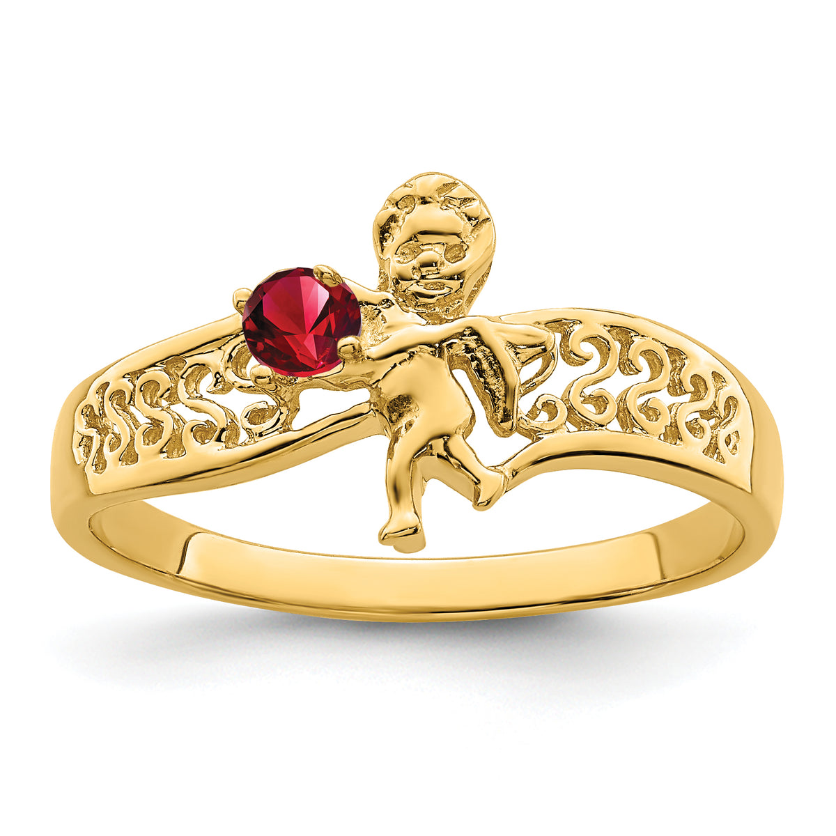 14k Synthetic Family Jewelry Ring