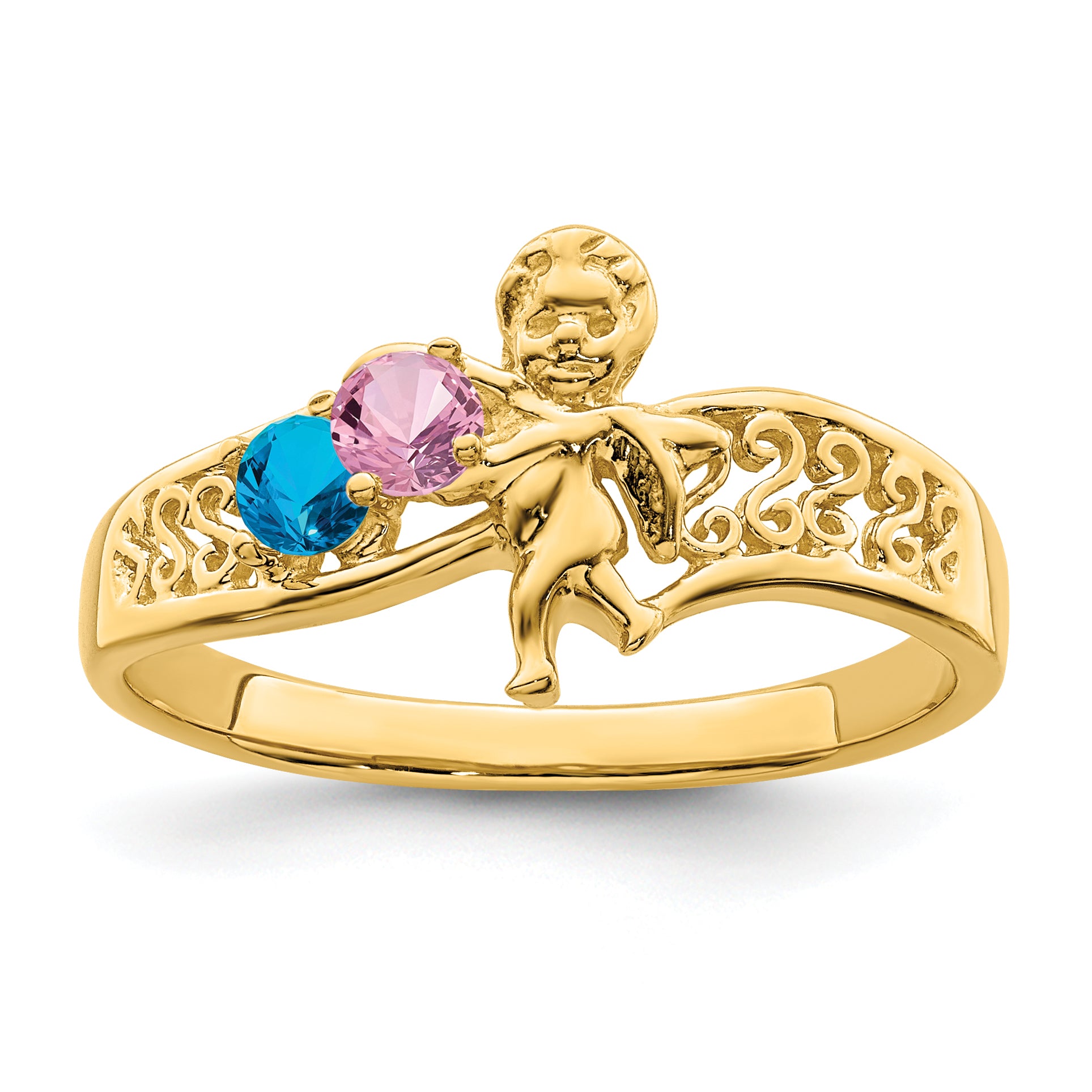 14k Synthetic Family Jewelry Ring Main image