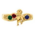 14k Genuine 3 Stone Mother's Ring - 7 / Genuine