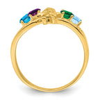 14k Genuine 4 Stone Mother's Ring - 7 / Genuine
