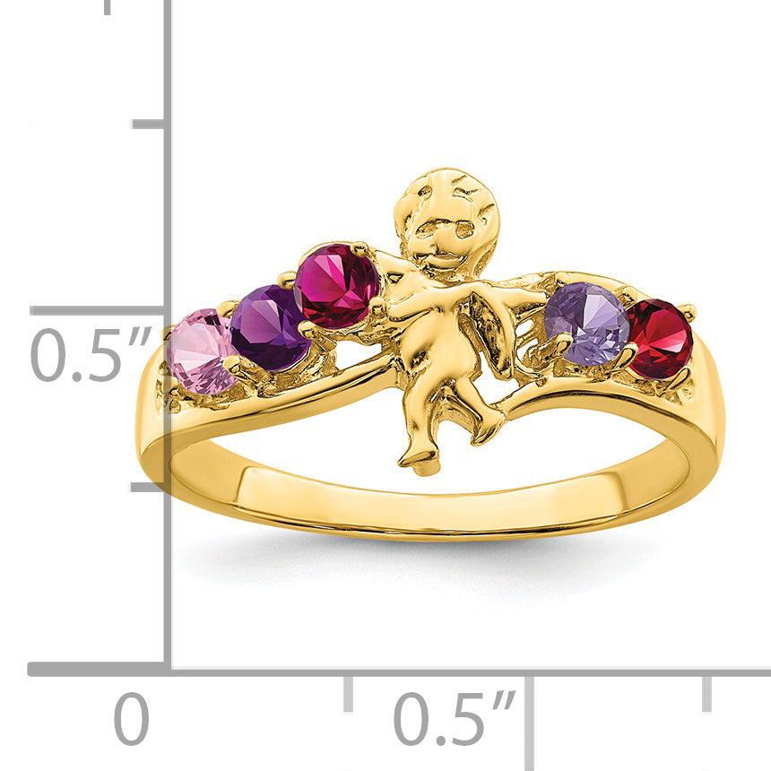 14k Family Jewelry Ring - 7 / Genuine