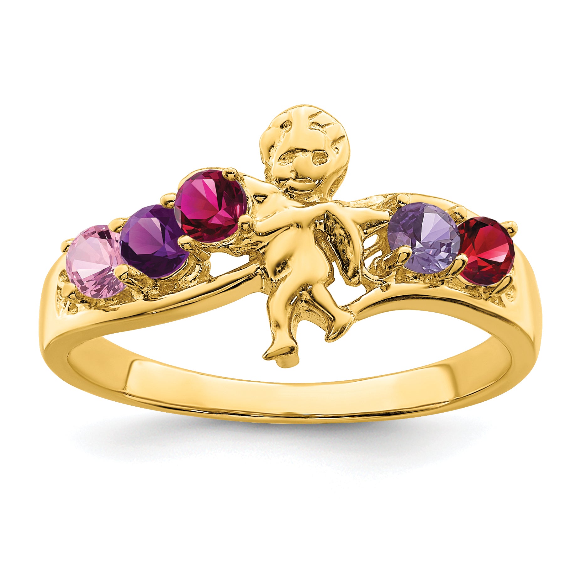 14k Synthetic Family Jewelry Ring Main image
