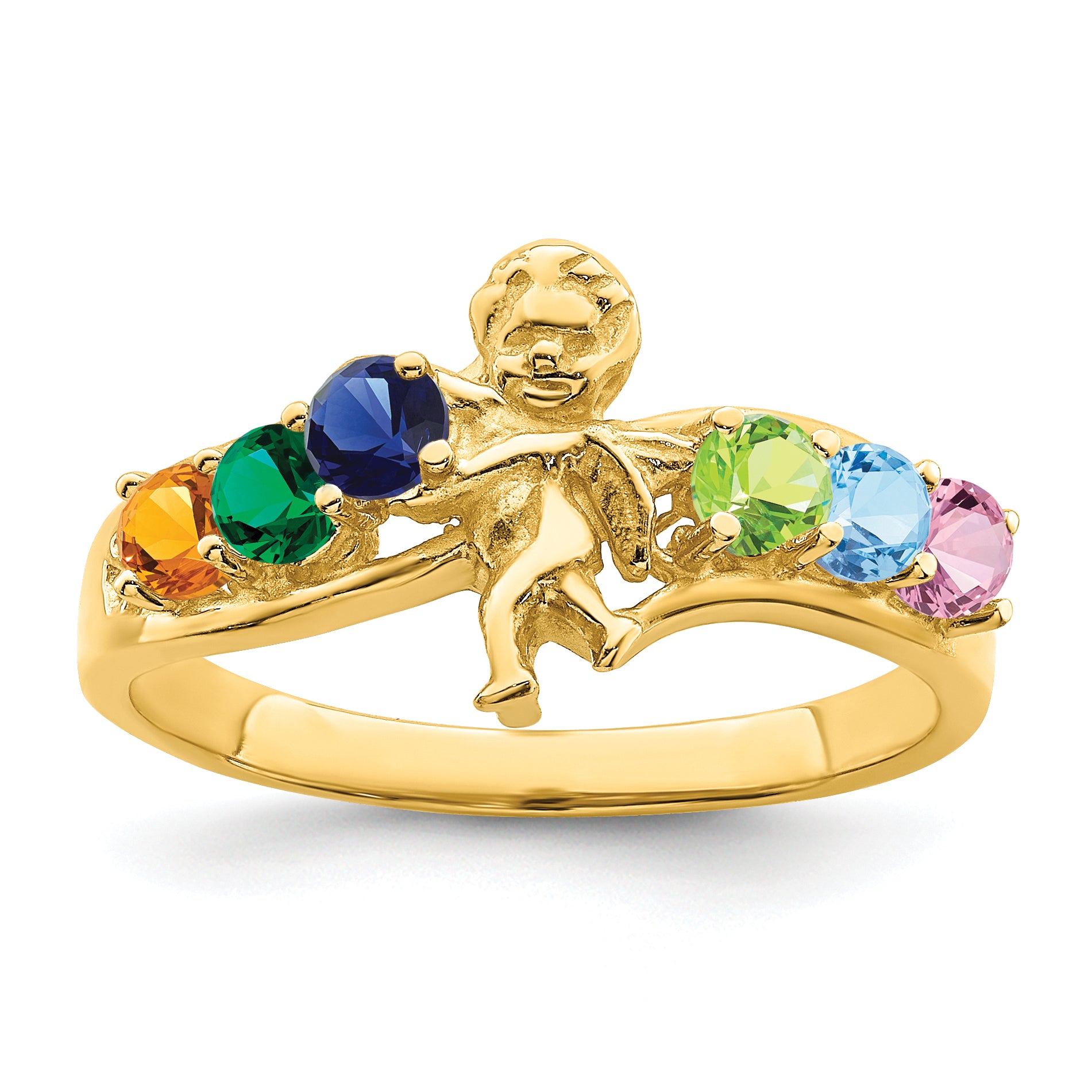 14k 2.5mm Synthetic Family Jewelry Ring Main image