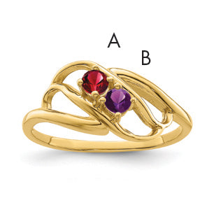 14k Synthetic Family Jewelry Ring Main image