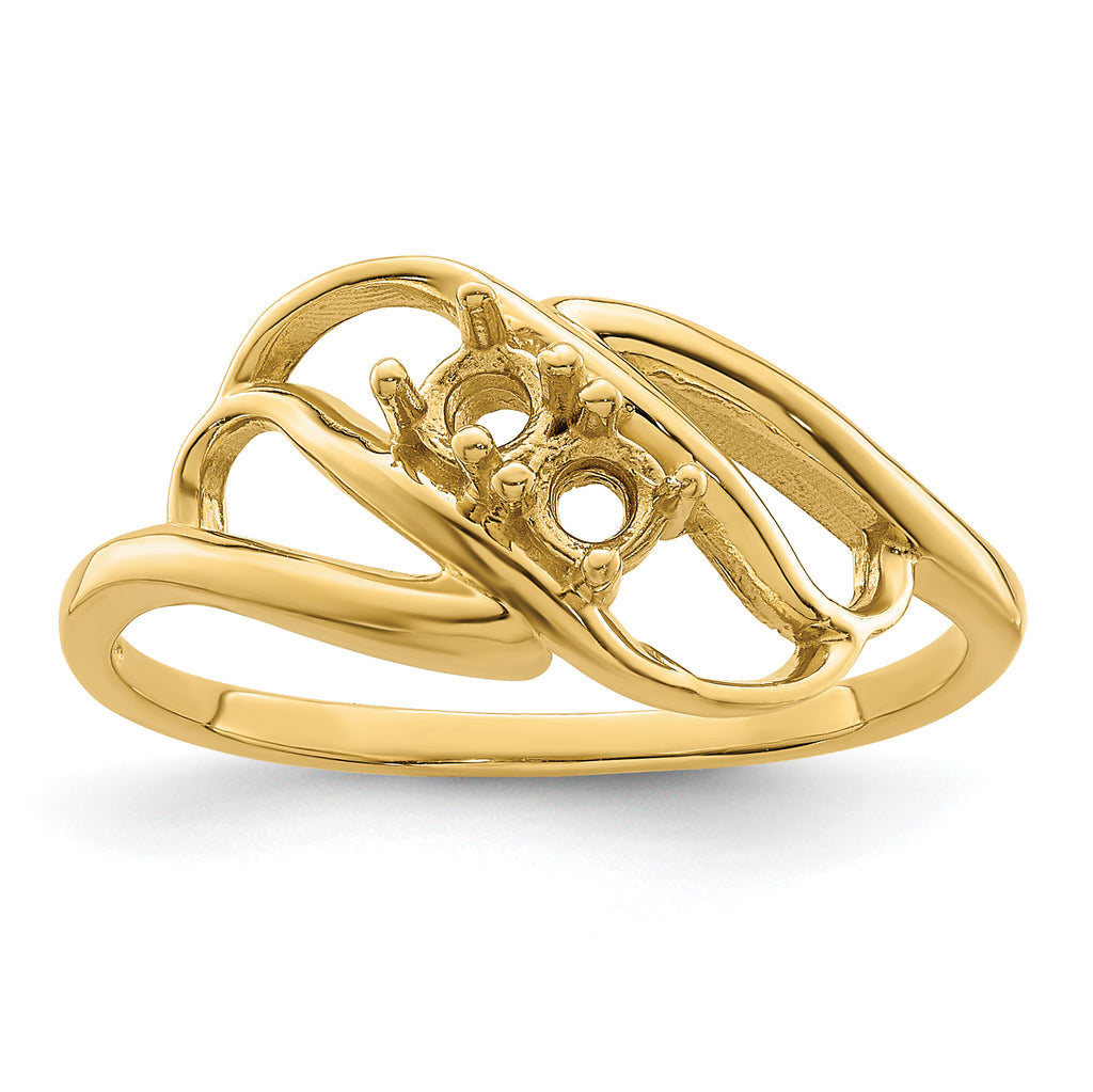 14k Genuine 2 Stone Mother's Ring - 7 / Genuine