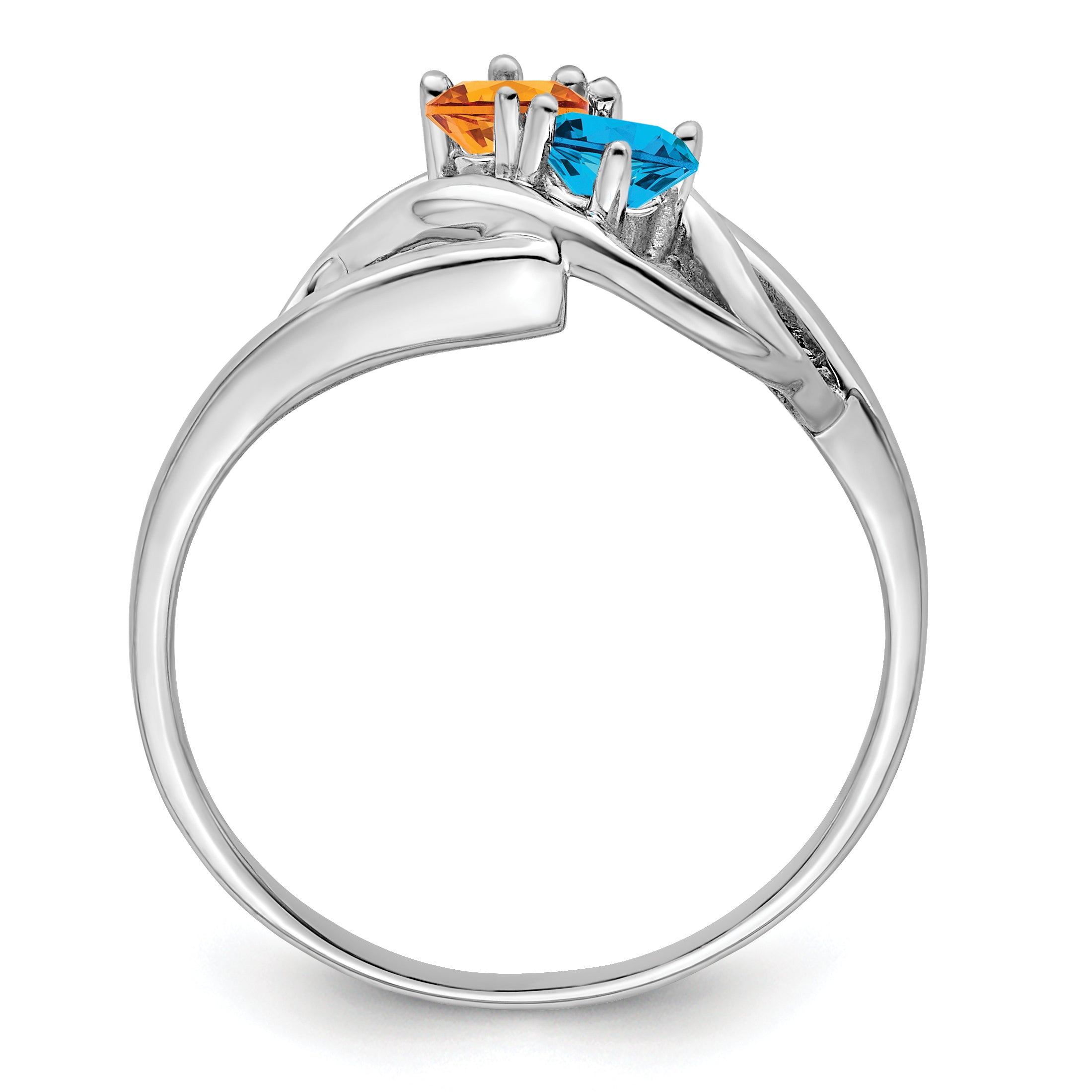 14k White Gold Genuine Family Jewelry Ring - 7 / Genuine