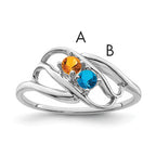 14k White Gold Genuine Family Jewelry Ring - 7 / Genuine