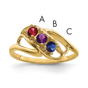 14k Synthetic Family Jewelry Ring Main image