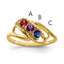 14k Synthetic Family Jewelry Ring