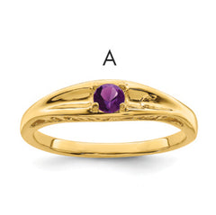 14k Synthetic Family Jewelry Ring