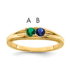 14k Synthetic Family Jewelry Ring