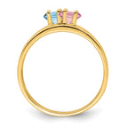 14k Genuine 2 Stone Mother's Ring - 7 / Genuine