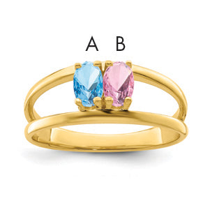 14k Synthetic Family Jewelry Ring Main image