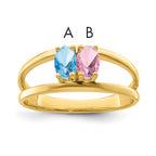 14k Synthetic Family Jewelry Ring