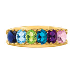 14k Genuine 6 Stone Mother's Ring - 7 / Genuine