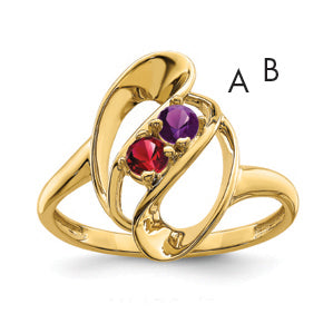 14k Synthetic Family Jewelry Ring Main image