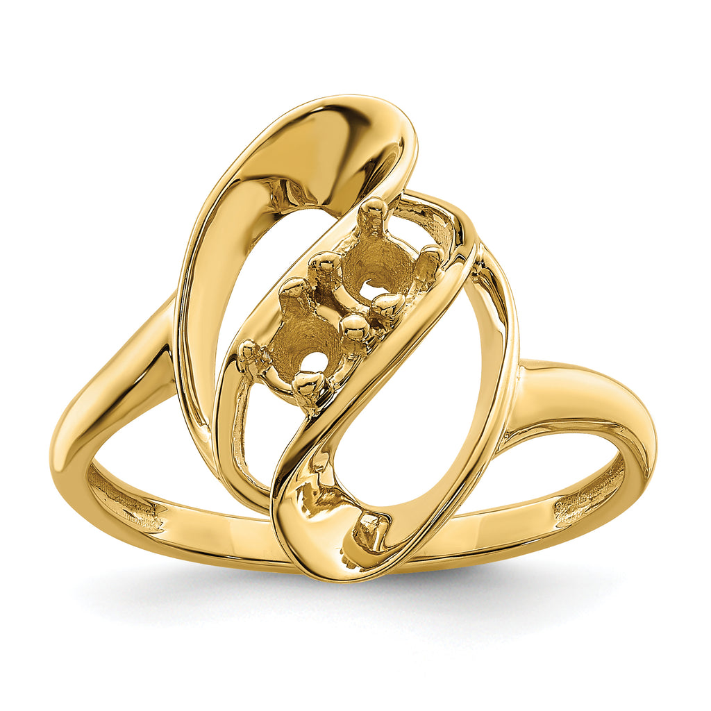 14k Genuine 2 Stone Mother's Ring - 7 / Genuine