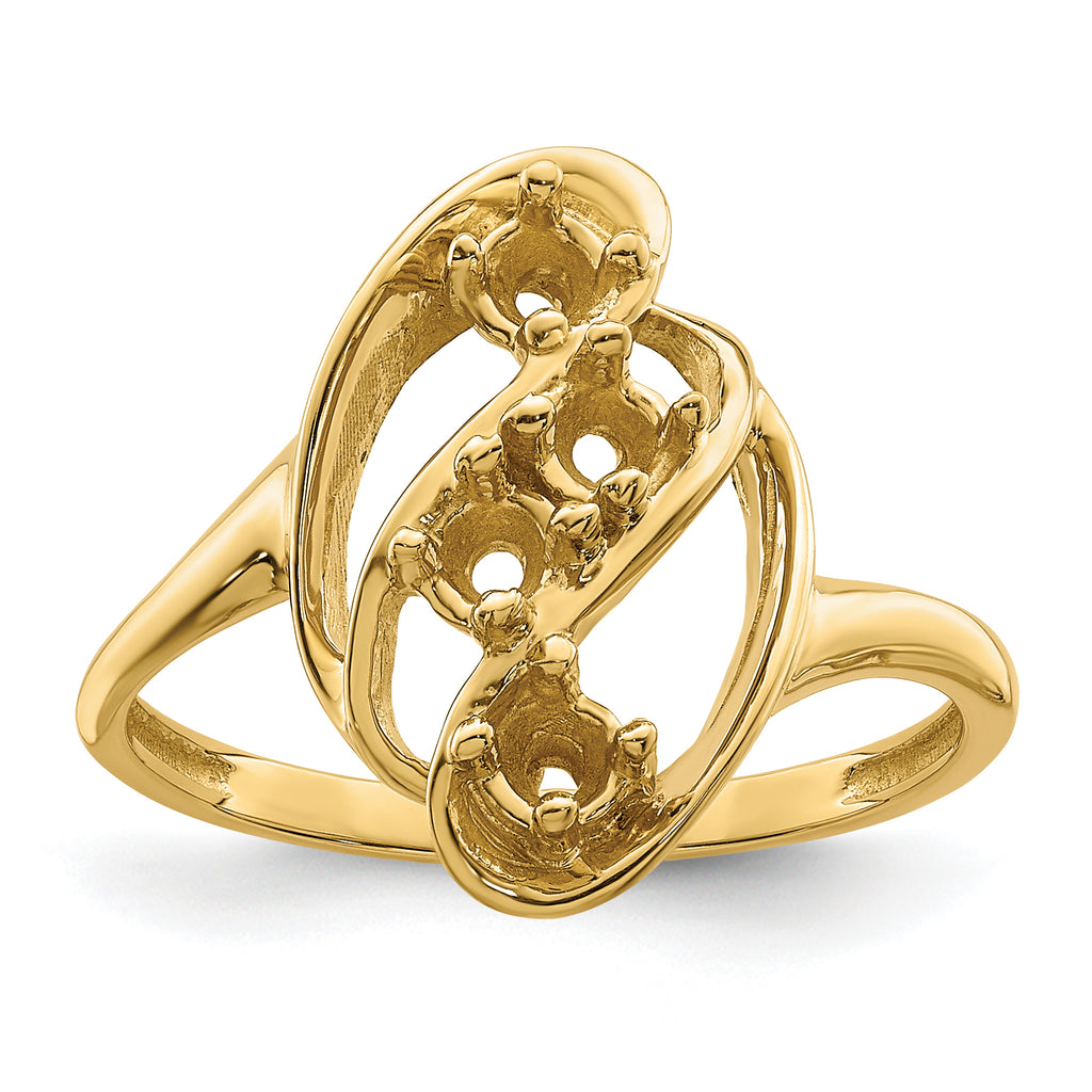 14k Genuine 4 Stone Mother's Ring - 7 / Genuine