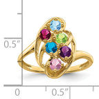 14k Genuine 6 Stone Mother's Ring - 7 / Genuine