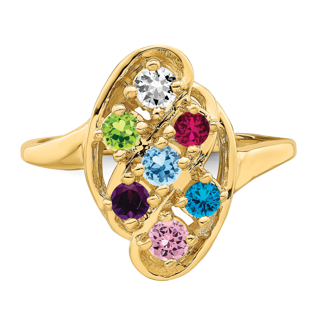 14k Family Jewelry Ring - 7 / Genuine