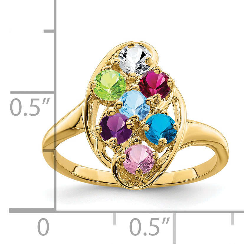 14k Family Jewelry Ring - 7 / Genuine