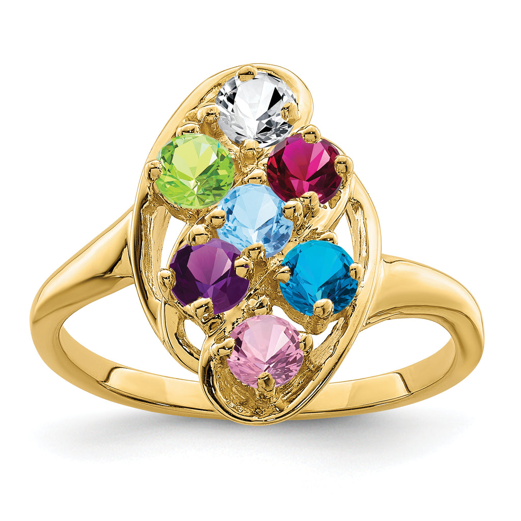 14k Family Jewelry Ring - 7 / Genuine