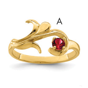 14k 3mm Synthetic Family Jewelry Ring