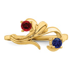 14k Genuine 2 Stone Mother's Ring - 7 / Genuine