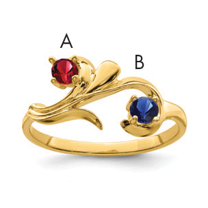 14k Synthetic Family Jewelry Ring Main image