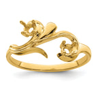 14k Genuine 2 Stone Mother's Ring - 7 / Genuine