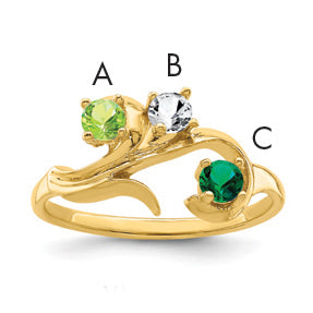 14k Synthetic Family Jewelry Ring Main image