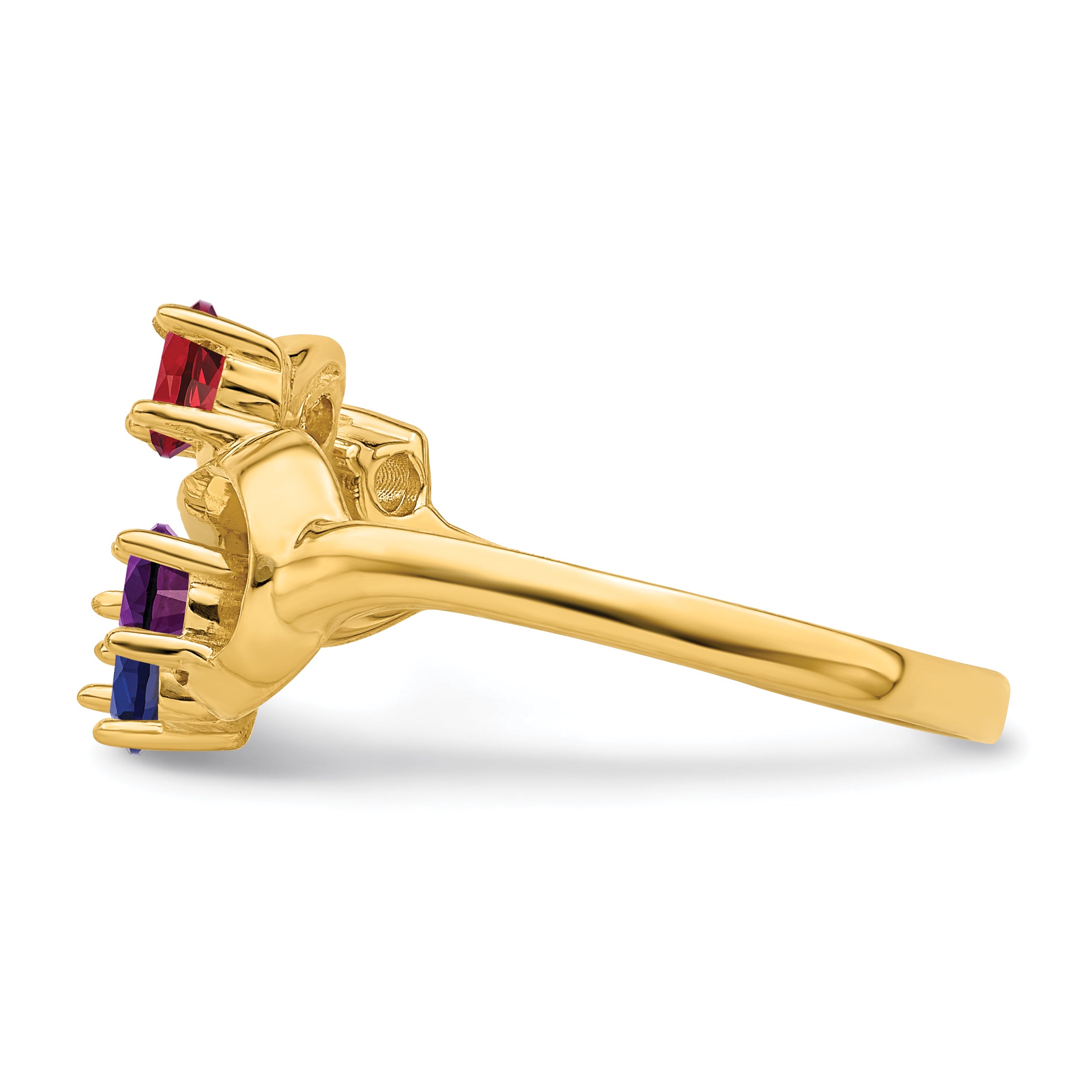 14k Genuine 5 Stone Mother's Ring - 7 / Genuine